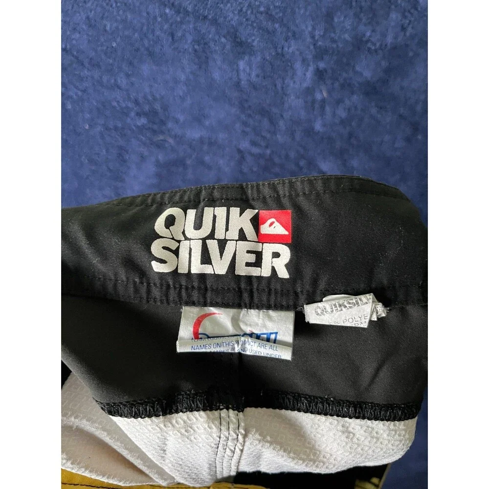 Quiksilver Board Shorts 32 Mens Active Swim Wear Yellow/White/Blue